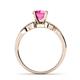 5 - Serene Pink Sapphire and Diamond Bridal Set Ring 