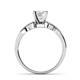 5 - Serene White Sapphire and Diamond Bridal Set Ring 