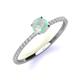3 - Hannah 6.00 mm Classic Round Opal and Diamond Engagement Ring 