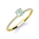 3 - Hannah 6.00 mm Classic Round Opal and Diamond Engagement Ring 