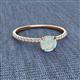 2 - Hannah 6.00 mm Classic Round Opal and Diamond Engagement Ring 