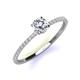 3 - Hannah 6.50 mm Classic Round Forever Brilliant Moissanite and Diamond Engagement Ring 