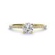 1 - Hannah 6.00 mm Classic Round Lab Grown Diamond and Natural Diamond Engagement Ring 