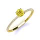 3 - Hannah 6.00 mm Classic Round Yellow and White Diamond Engagement Ring 