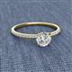 2 - Hannah 6.00 mm Classic Round Lab Grown Diamond and Natural Diamond Engagement Ring 