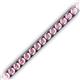 2 - Abril 3.80 mm Round Pink Tourmaline Eternity Tennis Bracelet 