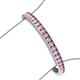 3 - Abril 3.80 mm Round Pink Tourmaline Eternity Tennis Bracelet 