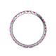 4 - Audrey 2.00 mm Pink Sapphire and Lab Grown Diamond U Prong Eternity Band 