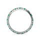 4 - Audrey 2.00 mm Emerald and Lab Grown Diamond U Prong Eternity Band 