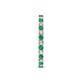 5 - Audrey 2.00 mm Emerald and Lab Grown Diamond U Prong Eternity Band 