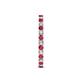 5 - Audrey 2.00 mm Ruby and Lab Grown Diamond U Prong Eternity Band 