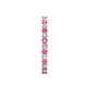 5 - Audrey 2.00 mm Pink Sapphire and Lab Grown Diamond U Prong Eternity Band 
