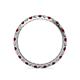 4 - Audrey 2.00 mm Red Garnet and Lab Grown Diamond U Prong Eternity Band 