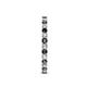5 - Audrey 2.00 mm Black and White Lab Grown Diamond U Prong Eternity Band 