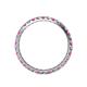 4 - Audrey 2.40 mm Pink Sapphire and Lab Grown Diamond U Prong Eternity Band 