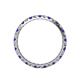 4 - Audrey 2.40 mm Iolite and Lab Grown Diamond U Prong Eternity Band 