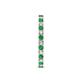5 - Audrey 2.40 mm Emerald and Lab Grown Diamond U Prong Eternity Band 