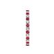 5 - Audrey 2.40 mm Ruby and Lab Grown Diamond U Prong Eternity Band 