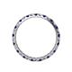 4 - Audrey 2.40 mm Blue Sapphire and Lab Grown Diamond U Prong Eternity Band 