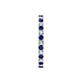 5 - Audrey 2.40 mm Blue Sapphire and Lab Grown Diamond U Prong Eternity Band 