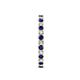 5 - Audrey 2.40 mm Blue Sapphire and Lab Grown Diamond U Prong Eternity Band 