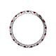 4 - Audrey 2.40 mm Red Garnet and Lab Grown Diamond U Prong Eternity Band 