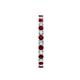 5 - Audrey 2.40 mm Red Garnet and Lab Grown Diamond U Prong Eternity Band 