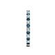 5 - Audrey 2.40 mm Blue and White Lab Grown Diamond U Prong Eternity Band 