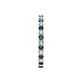 5 - Audrey 2.40 mm Blue and White Lab Grown Diamond U Prong Eternity Band 