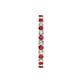 5 - Audrey 2.40 mm Ruby and Lab Grown Diamond U Prong Eternity Band 