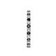 5 - Audrey 2.40 mm Black and White Lab Grown Diamond U Prong Eternity Band 