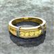 3 - Kevin 3.00 mm Round Yellow Sapphire 5 Stone Men Wedding Ring 