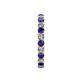 5 - Audrey 3.00 mm Blue Sapphire and Lab Grown Diamond U Prong Eternity Band 
