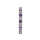5 - Audrey 3.00 mm Iolite and Lab Grown Diamond U Prong Eternity Band 