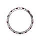 4 - Audrey 3.00 mm Red Garnet and Lab Grown Diamond U Prong Eternity Band 