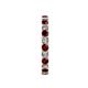 5 - Audrey 3.00 mm Red Garnet and Lab Grown Diamond U Prong Eternity Band 