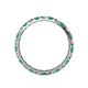 4 - Audrey 3.00 mm Emerald and Lab Grown Diamond U Prong Eternity Band 