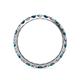 4 - Audrey 3.00 mm Blue and White Lab Grown Diamond U Prong Eternity Band 