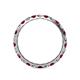 4 - Audrey 3.00 mm Ruby and Lab Grown Diamond U Prong Eternity Band 