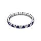 2 - Audrey 2.70 mm Blue Sapphire and Lab Grown Diamond U Prong Eternity Band 