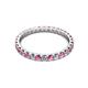2 - Audrey 2.70 mm Pink Sapphire and Lab Grown Diamond U Prong Eternity Band 