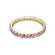 2 - Audrey 2.70 mm Pink Sapphire and Lab Grown Diamond U Prong Eternity Band 