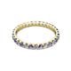 2 - Audrey 2.70 mm Iolite and Lab Grown Diamond U Prong Eternity Band 