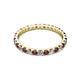 2 - Audrey 2.70 mm Red Garnet and Lab Grown Diamond U Prong Eternity Band 