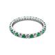 2 - Audrey 2.70 mm Emerald and Lab Grown Diamond U Prong Eternity Band 