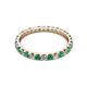 2 - Audrey 2.70 mm Emerald and Lab Grown Diamond U Prong Eternity Band 