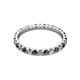2 - Audrey 2.70 mm Black and White Lab Grown Diamond U Prong Eternity Band 