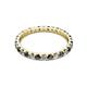 2 - Audrey 2.70 mm Black and White Lab Grown Diamond U Prong Eternity Band 