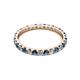 2 - Audrey 2.70 mm Blue and White Lab Grown Diamond U Prong Eternity Band 