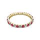 2 - Audrey 2.70 mm Ruby and Lab Grown Diamond U Prong Eternity Band 